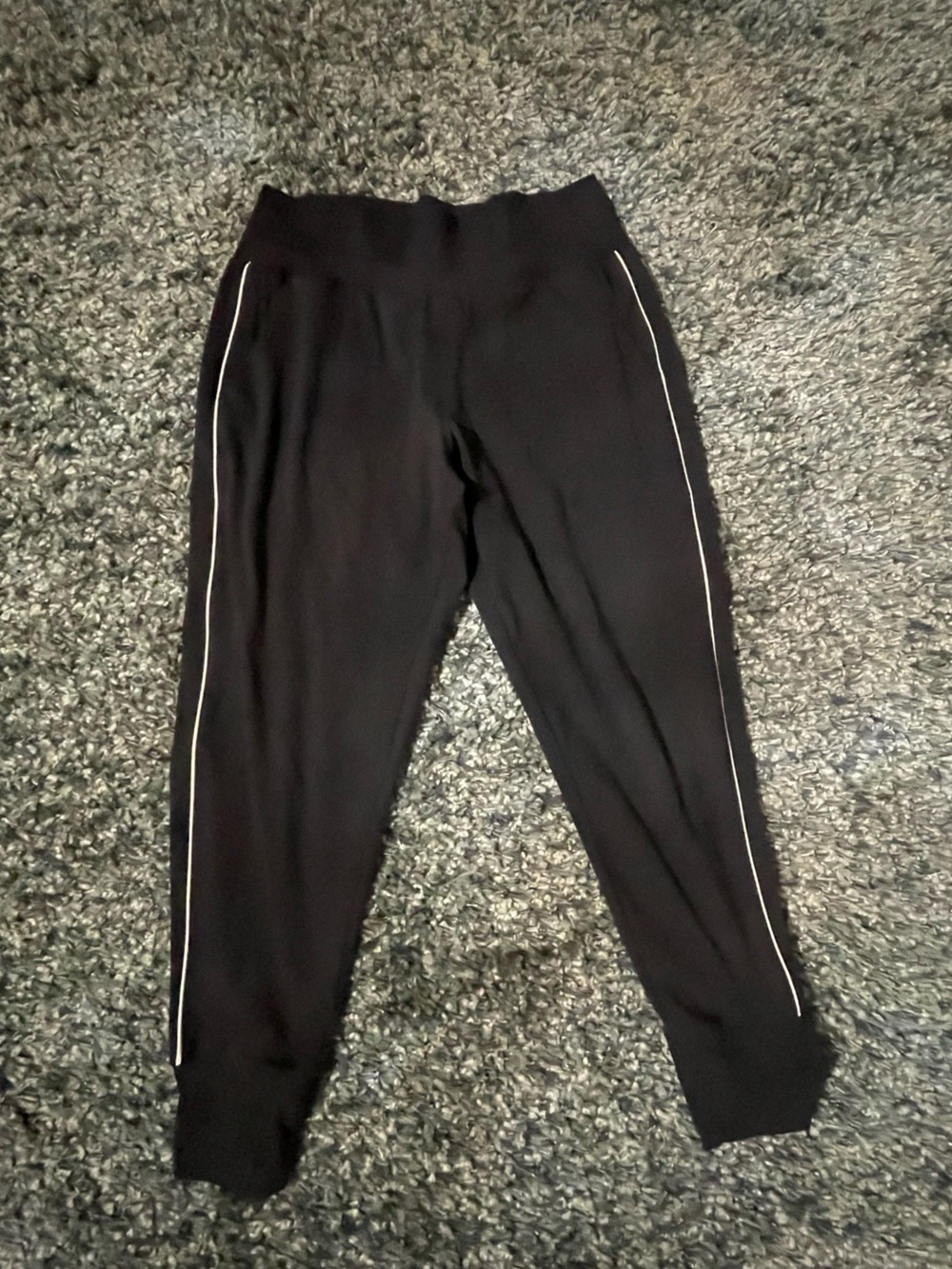 Athleta Black Jogger Pants with White Label